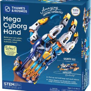Thames & Kosmos Mega Cyborg Hand STEM Experiment Kit | Build Your Own GIANT Hydraulic Amazing Gripping Capabilities Adjustable for Different Sizes Learn Pneumatic Systems